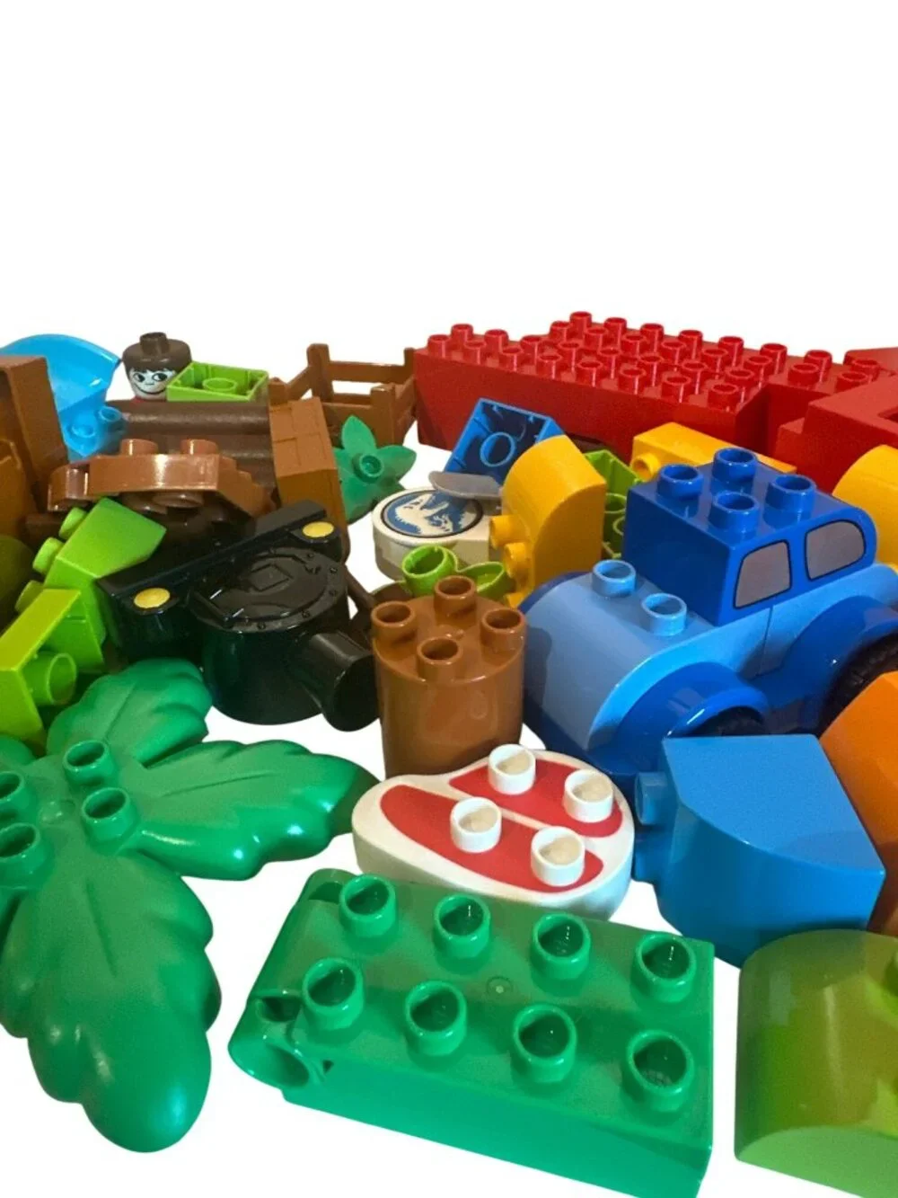 LEGO Duplo Bulk Lot Special Pieces Parts People Tree Top Hammock Cars Steak Etc.